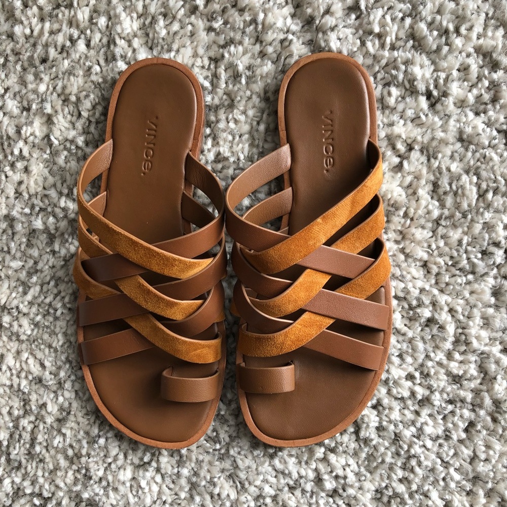 Vince Leather Sandals, size 6.5